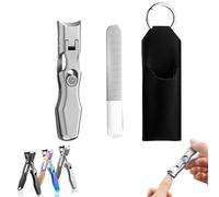 Grip Cortaúñas para hombres, 2024 Nuevo cortaúñas alemán de lujo, cortaúñas ultra afilado para uñas gruesas, cortaúñas profesional extra grande y resistente para personas mayores (M,Silber D)