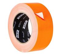 GRIP Eventbasics Cinta adhesiva de neón GT 571, 50 mm x 25 m, estructura de tejido fino, muy alta fuerza adhesiva, 48 h extraíble, para interior y exterior, naranja neón