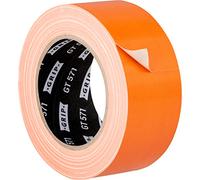 GRIP Eventbasics Cinta de tela naranja, 50 mm x 25 m, color Gaffa Tape GT 571, muy alta fuerza adhesiva, cinta adhesiva profesional para marcar, manualidades, fijación, reparación, etc. en interiores