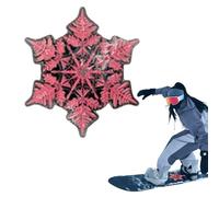 Grip Mat - PVC, 5.12x5.12x0.39in Traction Gear Anti-Slip And Snowflake Design | Snowboard Traction Pad, Winter Sports Accessory For Skiing, Skateboarding, Kids, Men, Women, Outdoor Adventures, Balance