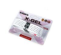 Grip para raquetas de tenis, badminton, squash de Karakal con tecnología X-Gel, color azul y rojo, blanco
