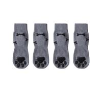Grip Socks for Dog - 4 Pieces Adjustable Strap Paw Protector | Breathable Prevent Licking Pet Socks, Traction Boots for Hardwood Floors, Soft Knit with Reliable Sole for Hot Cold Pavement