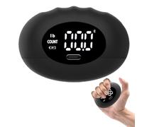 Grip Strength Tester Football-Football Grip Strength Tester Portable Rechargeable with Smart Digital Display Measuring up to 180kg for Sports Fitness Ideal Gift Home & Gym Use (Black,1pcs)