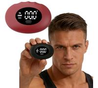 Grip Strength Tester Football, Portable Strength Grip Tester Ball, Fitness & Rehabilitation, Ideal Gift for Home & Gym Use (Red)