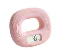 Grip Strength Trainer, Silicone Strengthener Ring with Counter 3.11x2.83 Inches, Hand Exercise Trainer, for Workout Fitness Home Gym Rock Climbing Sports Wrist Forearm, Light Red