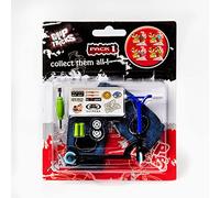 Grip & Tricks- Finger Scooter Stunt Patineta, Color Azul Negro (Scoot-M4)