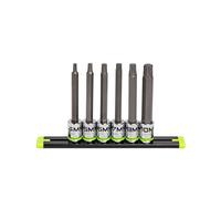 GRIPEDGE - Juego de llaves hexagonales de 6 piezas, juego de destornilladores hexagonales RPT métricos de 3/8 pulgadas de largo, tamaños 4, 5, 6, 7, 8, 10 mm, fabricado con acero S2, incluye riel de