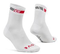 GripGrab Verano Deporte Altura 12cm Calcetines Ciclismo, Adultos Unisex, Blanco, S (38-41)