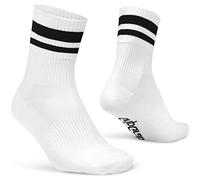 GripGrab Calcetines de Verano Original Crew de Estilo Retro 70s a Rayas Ciclismo Casual Transpirable Coolmax Unisex