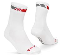 GripGrab Classic High Cut Long Breathable Summer Cycling Socks Tall Pro Racing-Style Road Mountain-Bike Cross Gravel Calcetines Ciclismo, Unisex-Adult, Blanco, M (41-44)