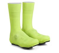 GripGrab Cubrezapatillas Flandrien Impermeables de Punto Ciclismo de Carretera Aislantes de Corte Alto, Adultos Unisex, Amarillo Neón, L (42/44)