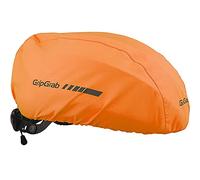 GripGrab Funda Impermeable Casco de Bicicleta Cubre Casco Ciclismo Cortavientos Reflectante Alta Visibilidad Road MTB Calentadores Babeza, Unisex-Adult, Naranja Neón, Talla Única
