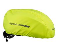 GripGrab Funda Impermeable Casco de Bicicleta Cubre Casco Ciclismo Cortavientos Reflectante Alta Visibilidad Road MTB Calentadores Babeza, Unisex-Adult, Amarillo Neón, Talla Única
