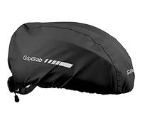 GripGrab Funda Impermeable Casco de Bicicleta Cubre Casco Ciclismo Cortavientos Reflectante Alta Visibilidad Road MTB Calentadores Babeza, Unisex-Adult, Negro, Talla Única