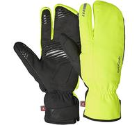 GripGrab Guantes de Ciclismo Nordic 2 de Invierno Térmicos Cortavientos Impermeables Manoplas Bicicleta Acolchadas 3 Dedos,Amarillo Neón,XL