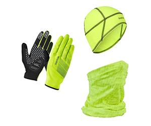 GripGrab Pack Esenciales Ciclismo Guantes Ride Cortavientos Ciclismo Térmicos Gorro Invierno y Braga de Cuello