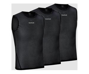 GripGrab Paquete 3 camisetas interiores Ultralight Sleeveless Mesh Base Layer negro XL