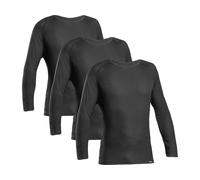 GripGrab Paquete de 3 camisetas interiores Ride Thermal Longsleeve Base Layer negro XS