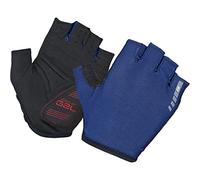 GripGrab Solara Tan-Through Padded Short-Finger Indoor Cycling Summer Gloves Cushioned Sun-Permeable Mesh Pull-Off-Tabs Guantes Cortos Ciclismo, Unisex-Adult, Azúl Marino, M