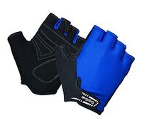 GripGrab X-Trainer Junior Kids Fingerless Padded Cycling Gloves for Children Short Finger Entry-Level Pull-Off Tabs Red Blue