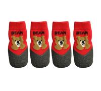 Grippy Dog Socks, Cute Pet Boots, Four Piece Puppy, Non Slip Footwear, Protective Traction Sleeve for Hot Pavement Running, Winter Snow Protection, Indoor Hardwood Floors, Senior Dog Stability