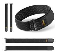 GripZz Bandas Elásticas con Hebilla, Gancho y Bucle Ajustable 61x5cm,5 Uds. | Correas Elásticas, Correas Reutilizables para Organizar Cables de Extensión, Mangueras, Bicicletas, Taller y Garaje