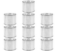 GRIRIW 10 Botes Redondos Metálicos para Pintura al Óleo 0,1 L, Latas Herméticas de Almacenamiento para Pigmentos y Tintas, Contenedores Portátiles para Uso en Hogar y Taller