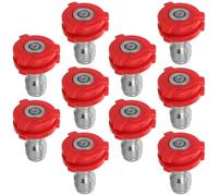 GRIRIW 10 Piezas Boquillas para Manguera de Agua Accesorios para Hidrolimpiadora de Alta Presión Puntas Multifunción para Limpieza de Vehículos Jardines y Exteriores