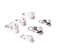 GRIRIW 10 Piezas Ruedas Grandes para Riel de Cortina Rodillos de Aleación Resistentes al Óxido Compatibles con Rieles de Ventana Puerta y Ducha para Cortinas Pesadas