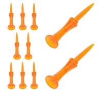 GRIRIW 10 Tees de Golf de Plástico 83 Mm en Forma de Rueda Naranja, Limitadores para Posicionamiento Preciso y Estabilidad, Accesorios Esenciales para Entrenamiento y Juego de Golf