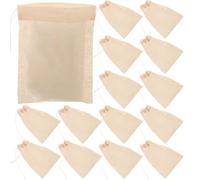 GRIRIW 100 Bolsas de Filtro de Té Cordón Tamaño 6X8 CM Color Natural sin Blanquear Bolsitas Desechables para Infusor de Té Café Hierbas y Medicina Herbal Uso Doméstico Infusiones