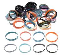 GRIRIW 100 Pulseras de Silicona Elástica Unisex Frases Motivacionales, Pulseras Coloridas para Jóvenes y Adultos, Banda Cómoda y Ajustable, Accesorio Adecuado para Deporte y Uso Diario