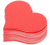 GRIRIW 100 Tarjetas de Papel Forma de Corazón para San Valentín, Tamaño 7x8 Cm, Color Rojo Detalles Dorados, Set para Manualidades y Dedicatorias Personalizadas en Celebraciones