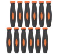 GRIRIW 12 Mangos de Lima de Goma Negro Diámetro 4,8mm, Diseño Ergonómico y Resistente a Impactos para Mejor Control en Herramientas de Madera