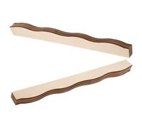 GRIRIW 12 Piezas Molduras de Madera sin Acabado Borde Ondulado para Marcos de Puertas y Listones Decorativos, Madera Beige Bordes Finos para Proyectos de Manualidades y Renovación