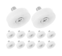 GRIRIW 12 Piezas Polea Cojinete de Nylon para Cajones de Cocina y Archivadores, Rueda de Rodillo de 19 Mm Diseño de Eje Roscado y Estructura Fija, Adecuado para Oficinas