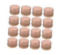 GRIRIW 12 Piezas Tarros Metálicos para Velas con Tapa Mate Rosa Dorado Envase Vacío para Hacer Velas Artesanales Portavelas para Aromaterapia y Decoración Hogar