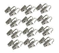GRIRIW 1juego Clips De Cortina Inoxidable De Instalar Multiusos para Toallas y Ropa Color Acero para Doméstico y Decorativo