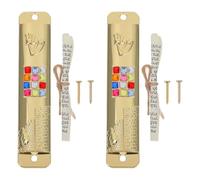 GRIRIW 2 Juegos de Mezuzah Judío Con Pergamino Para Puerta, Retro Metal Mezuzah, Decoración Religiosa, Pergamino Kosher, Artesanía Religiosa Mezuzag
