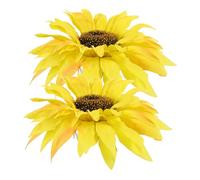 GRIRIW 2 Piezas Abrazaderas Decorativas para Cortinas Diseño de Girasol de Sujetacortinas sin Perforación para Habitaciones y