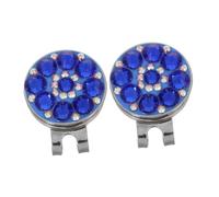 GRIRIW 2 Piezas Clip Sujeta Marcador de Bola de Golf Cristal para Sombreros Accesorios Elegantes para Mujeres Jugadoras
