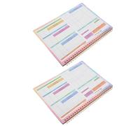 GRIRIW 2 Piezas Cuaderno Presupuesto Portátil Libro Control Gastos Diario y Semanal Organizador Ingresos y Presupuesto para Hogar y Pequeñas Empresas Gestión Financiera Sencilla