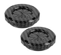 GRIRIW 2 Piezas Cubierta Botón Arranque Coche Fibra Carbono Abs Protección Interruptor Ignición Vehículo Decoración Interior Resistente Fácil Instalación