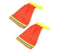 GRIRIW 2 piezas Cubierta de Casco Reflectante con Protector de Cuello Malla Duradera y Tira Reflectante para Alta Visibilidad Naranja Fluorescente para Trabajadores de Construcción