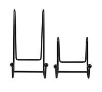 GRIRIW 2 Piezas Expositor Metálico Creativo para Platos y Libros Resistente y Estantería Negra de Diseño Nórdico para Almacenamiento Decorativo Hogar y Oficina