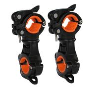 GRIRIW 2 piezas Soporte para Bicicleta con Doble Liberación Rápida Compatible con Linternas Montaje de Manillar para Ciclismo Clip para Linterna LED Ligero y Fácil de Usar