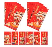 GRIRIW 20 Piezas Sobres Rojos Año Serpiente Unidades Diseño Tradicional Chino para Dinero Regalo Boda Festival Primavera Decoración Año Lunar