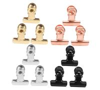GRIRIW 20 Unidades Clips Magnéticos Pequeños para Colgar Fotos Colores Plata Negro Dorado y Rosa Reutilizables para Decoración de Paredes Manualidades y Fiestas