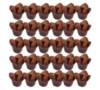 GRIRIW 200 Cápsulas de Papel Pergamino para Cupcakes Tulipán Tamaño Mediano Color Marrón Café Moldes Antigrasa para Magdalenas y Pasteles Accesorios para Repostería Uso en Horno