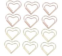 GRIRIW 24 piezas Clips Metálicos de Papel Forma de Corazón Creativos y Pequeños para Oficina y Organización de Documentos Notas y Fotos Colores y Rosa Prácticos y Decorativos